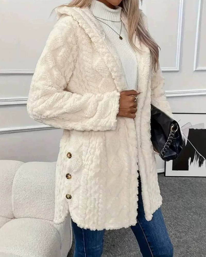 Jackie - Elegant Soft and Warm Hooded Jacket