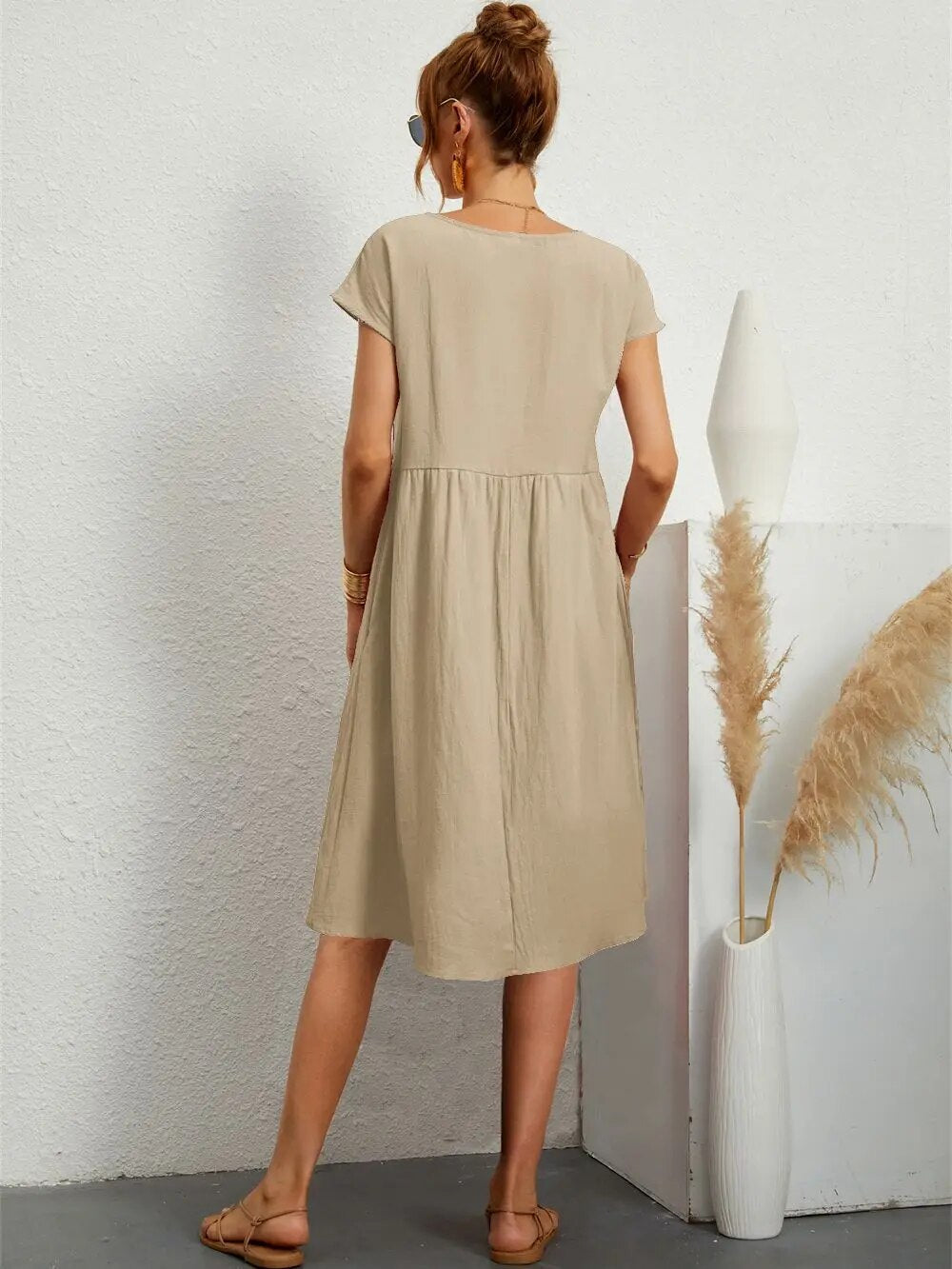 Women's Casual Smock Summer Dress | Midi