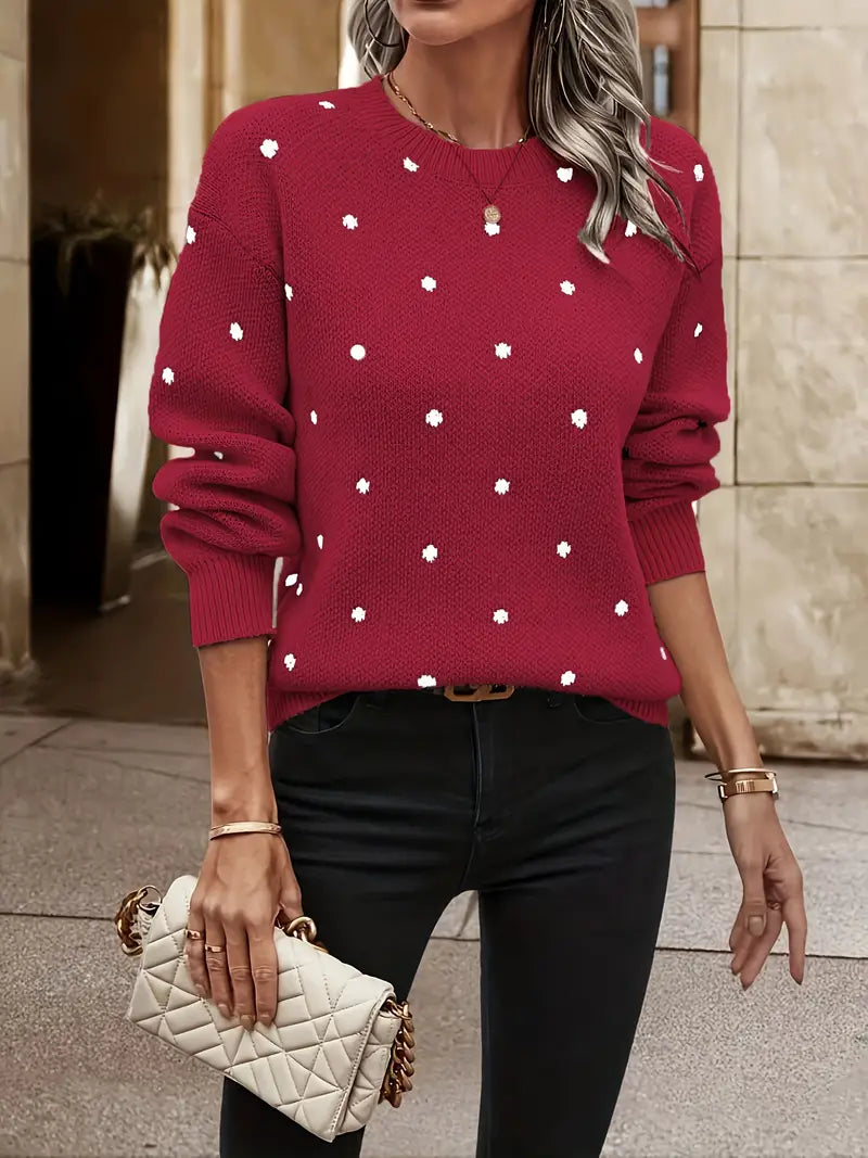 Dannah - Casual elegant polka-dot jumper
