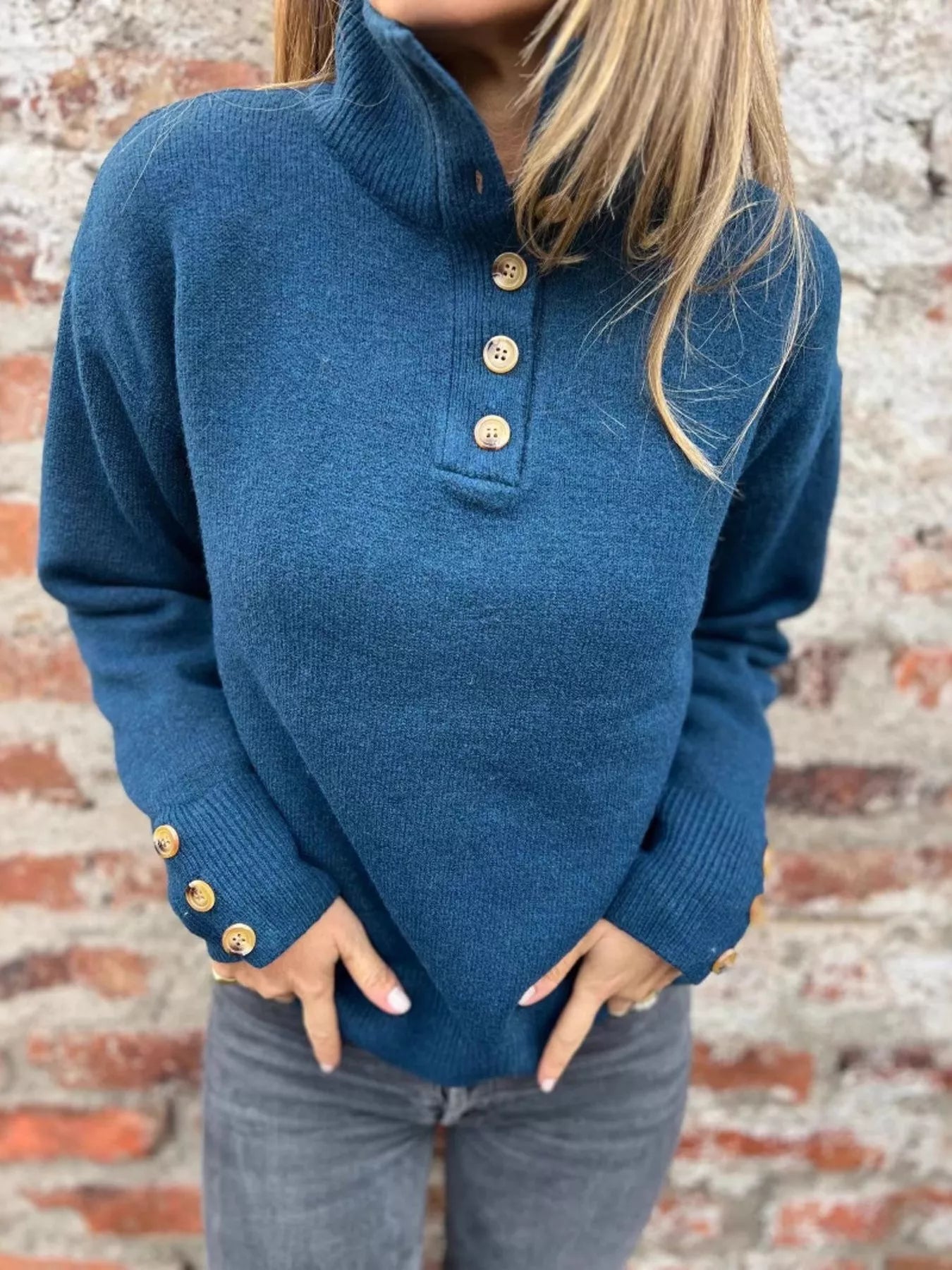 Yarissa - Warm Loose Turtleneck Jumper