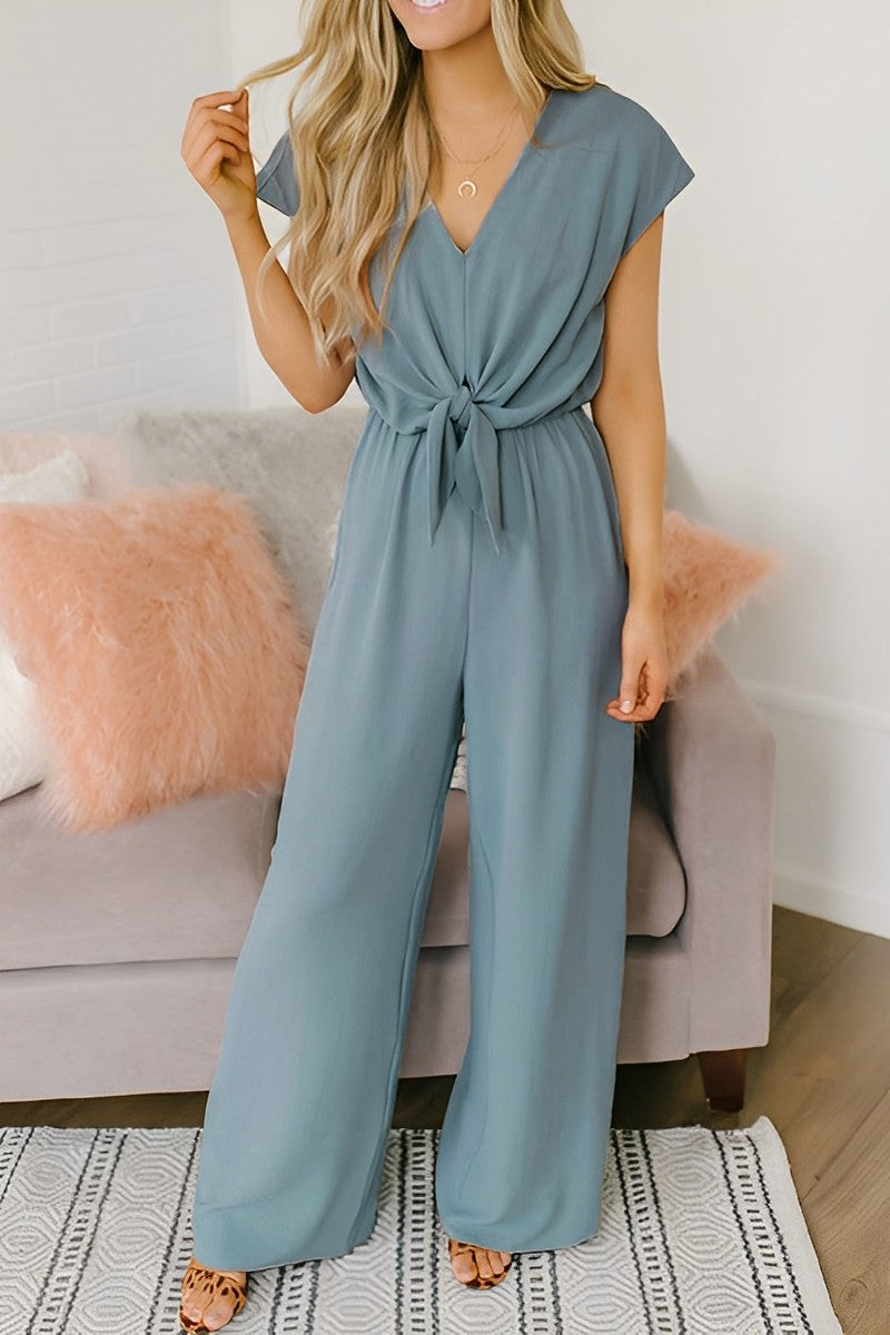 Christina - Casual wide-leg V-neck jumpsuit