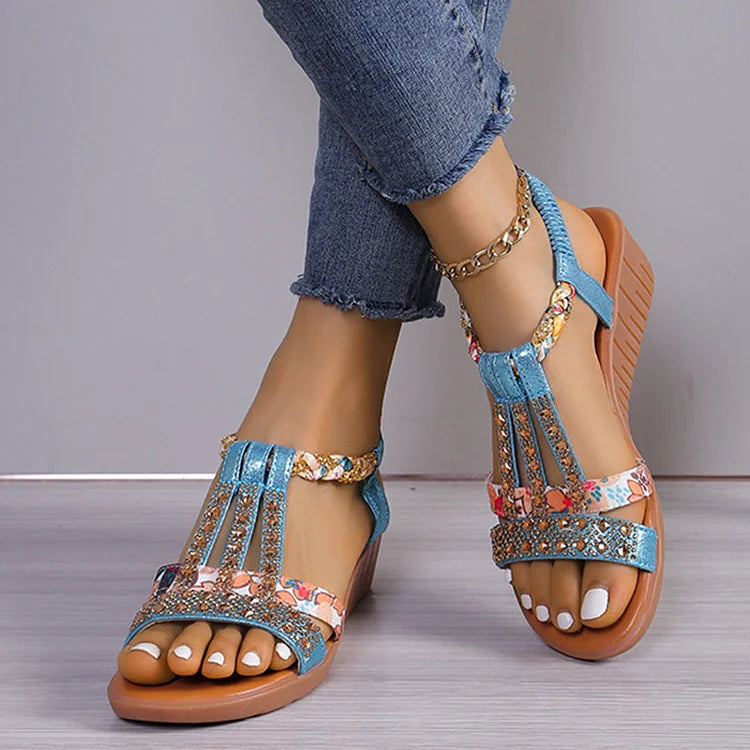 Women's Beaded Wedges | Platform Sandals