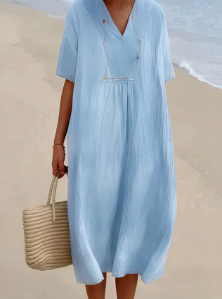 Women's Beach Summer Midi Dress | Loose, Modest