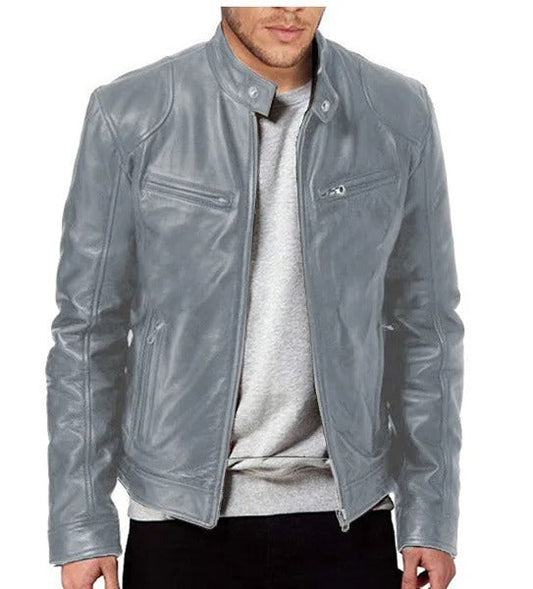 Premium Men's Leather Biker Jacket | Durable, Chic, Timeless Design