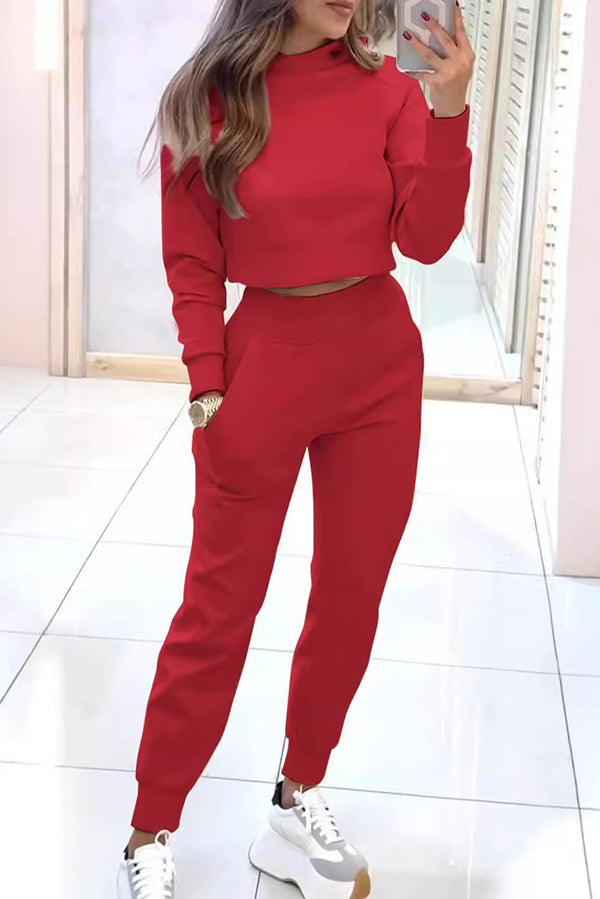 Jeanna - Casual Knitted Jumper and Trousers Set for Women