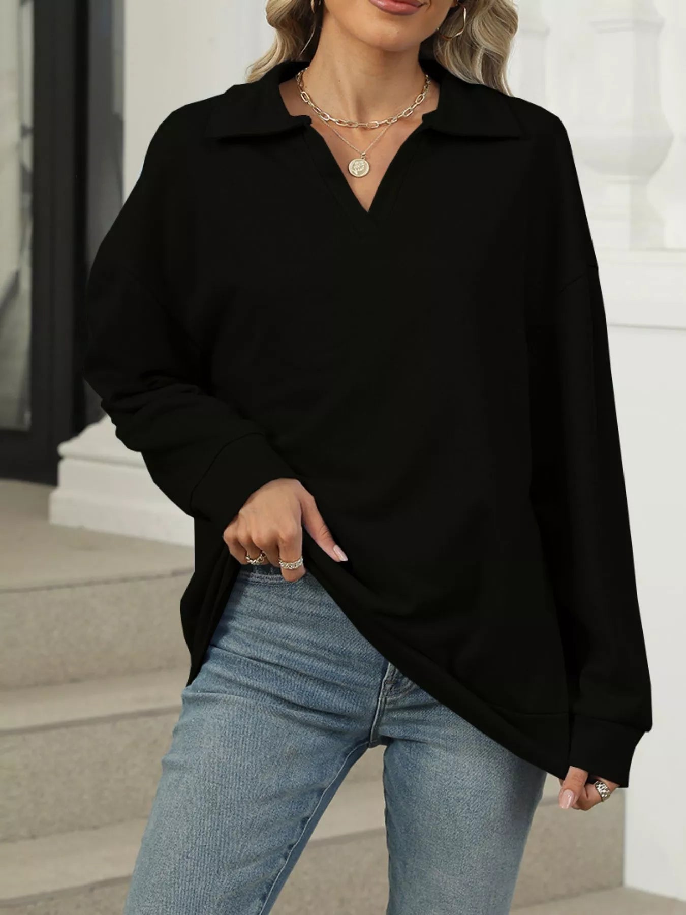 Dannica - Warm Casual Long-Sleeve Sweatshirt