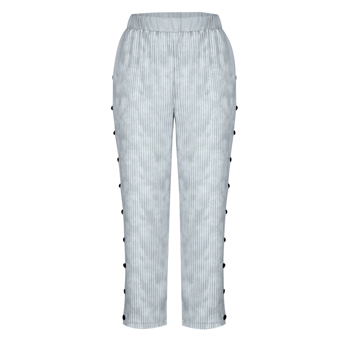 Women's Summer Pants | Cropped, Button Detail