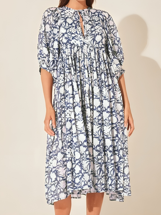 Mercy - Casual loose stylish floral flared-sleeve dress