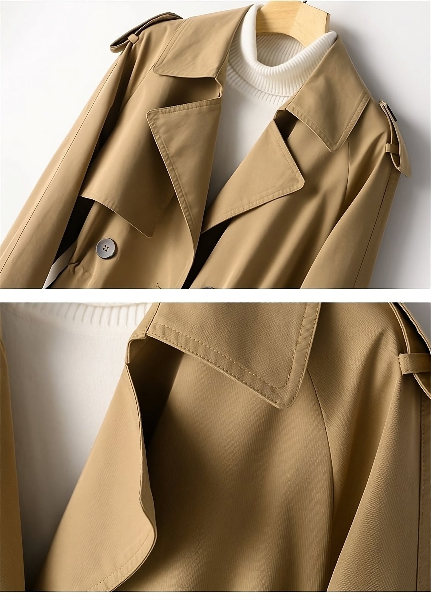 Chic Women's Trench Coat | Elegant, Warm, Weather-Resistant Design