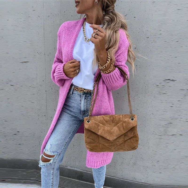 Reanna - Casual Long Knitted Cardigan