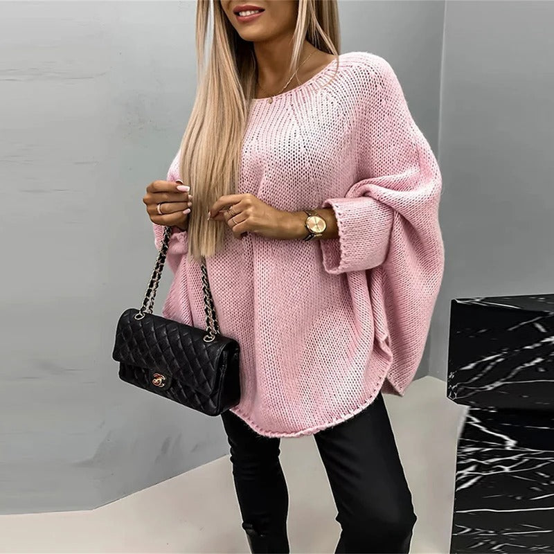 Quirina - Elegant relaxed fit crew neck jumper
