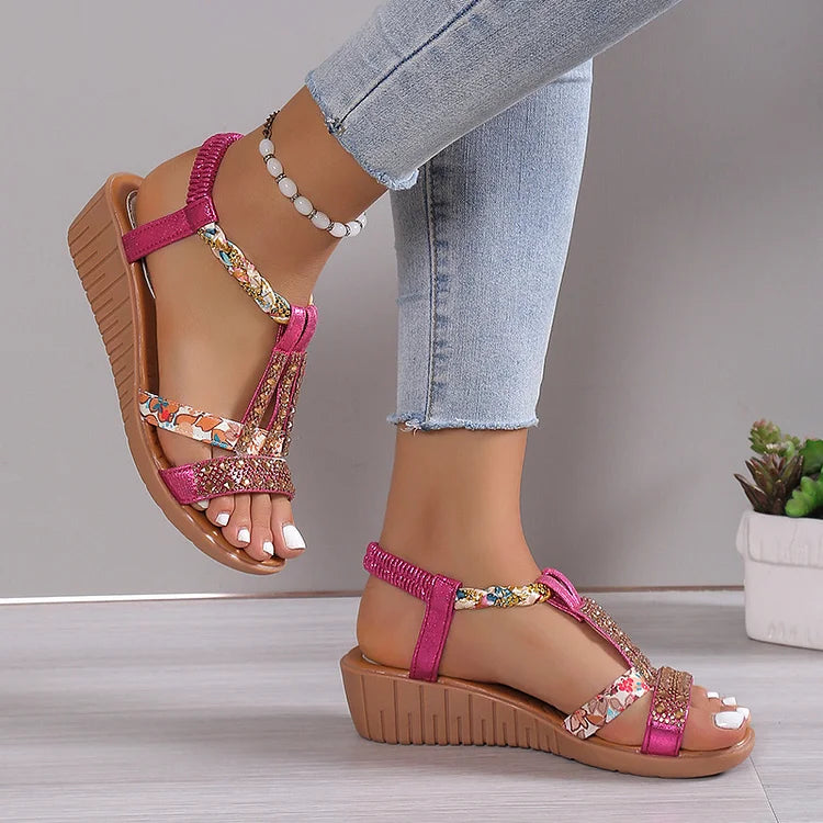 Women's Beaded Wedges | Platform Sandals