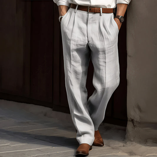 Men's Summer Chino Pants | Relaxed Fit, Pleated Front