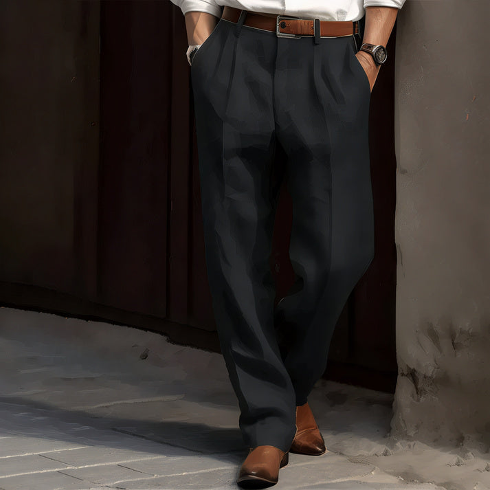 Men's Summer Chino Pants | Relaxed Fit, Pleated Front