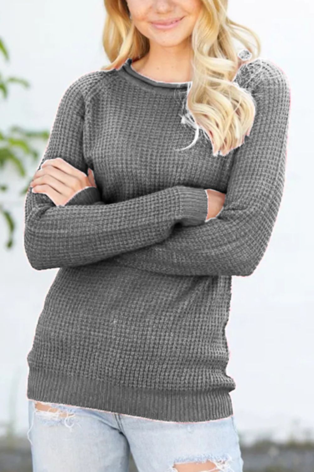 Feliza - Casual warm waffle knit jumper