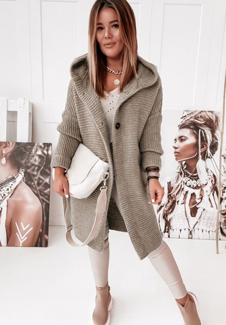 Chic Women's Cardigan Crafted from Luxurious Knit Fabric | Versatile & Stylish