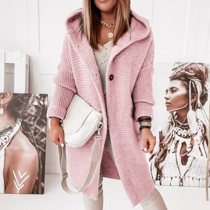 Chic Women's Cardigan Crafted from Luxurious Knit Fabric | Versatile & Stylish