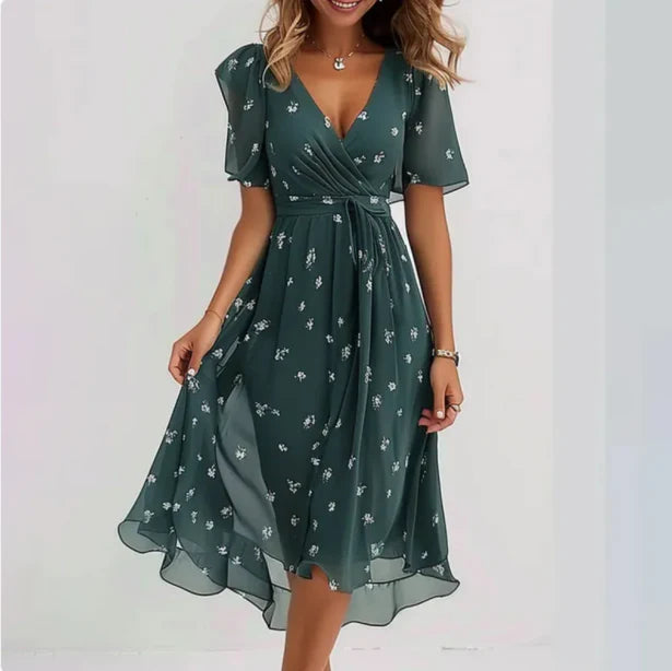 Women's Elegant Wrap Summer Dress | Midi