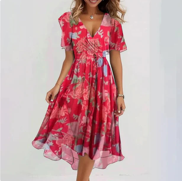 Women's Elegant Wrap Summer Dress | Midi