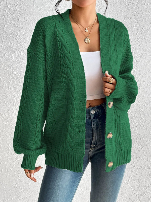 Telma - Loose Cable-Knit Cardigan