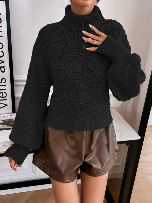 Savina - Elegant Knitted Turtleneck Sweater