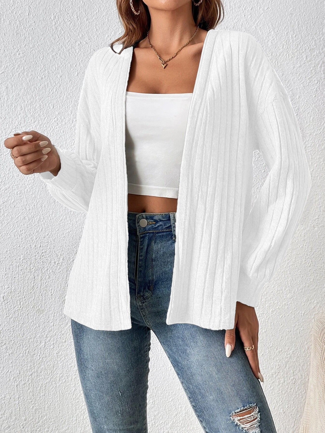 Kaira - Casual ribbed knit cardigan