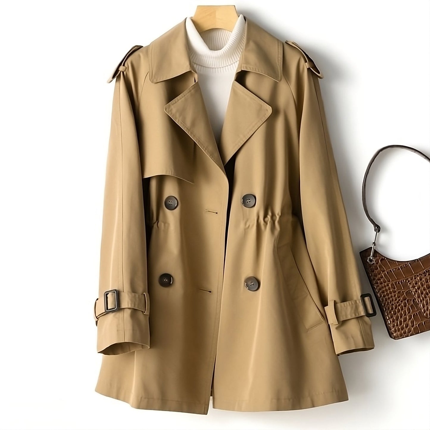 Chic Women's Trench Coat | Elegant, Warm, Weather-Resistant Design