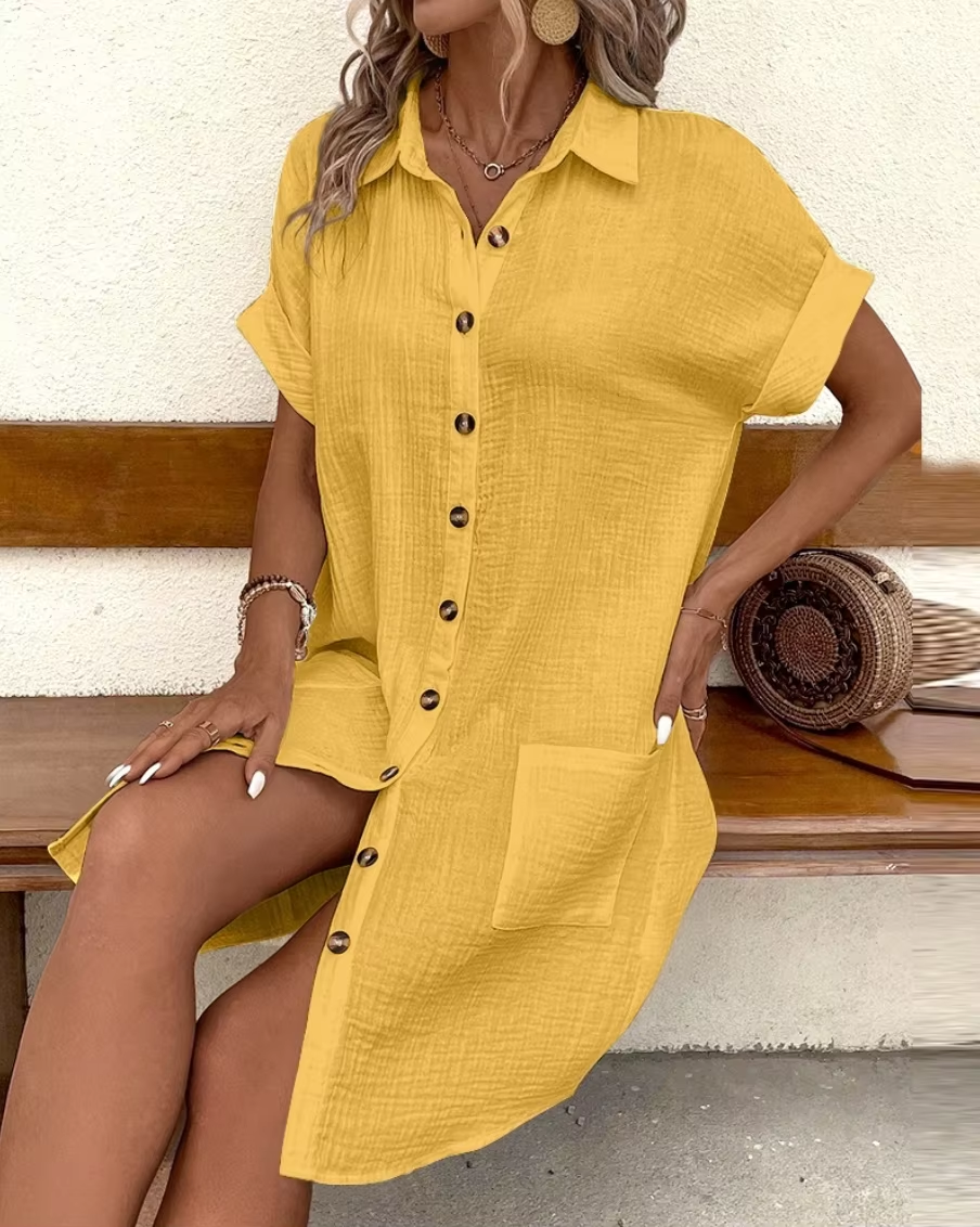 Women's Casual Shirt Summer Dress | Mini