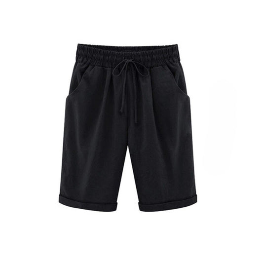Women's Summer Shorts | Drawstring Waist, Cuffed Hem