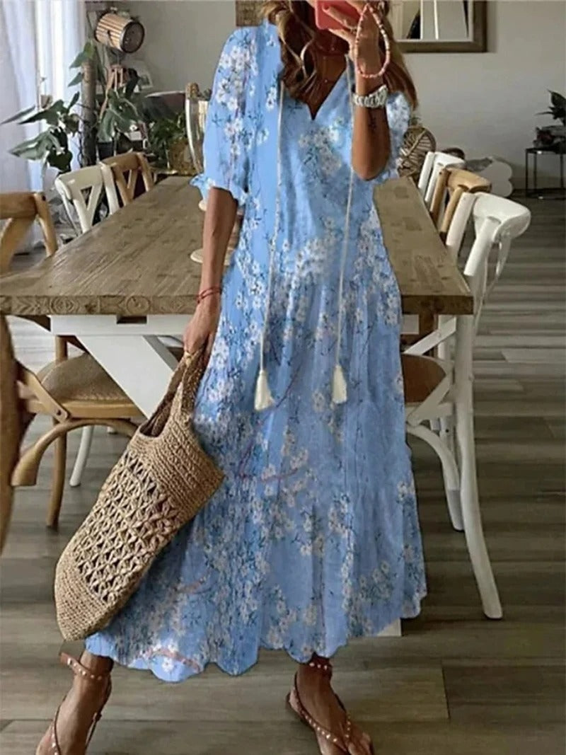 Women's Boho Floral Summer Dress | Maxi