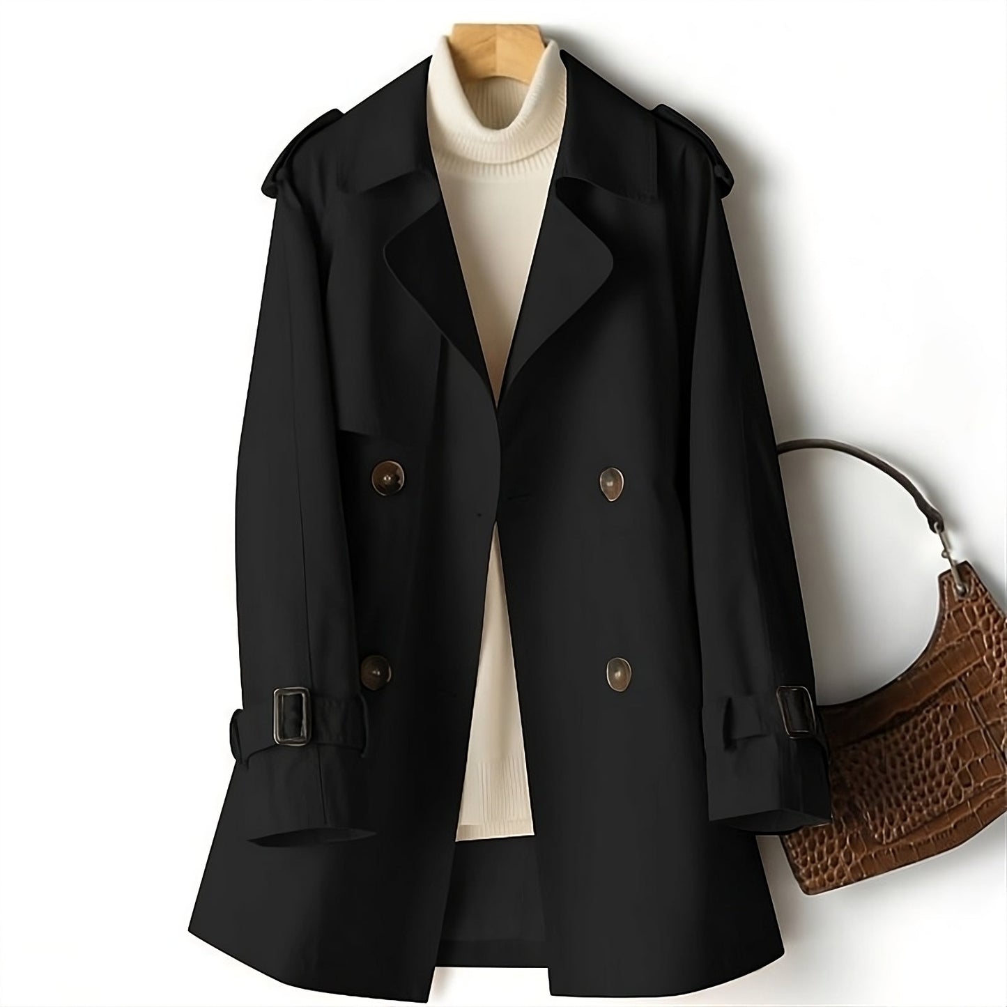 Chic Women's Trench Coat | Elegant, Warm, Weather-Resistant Design