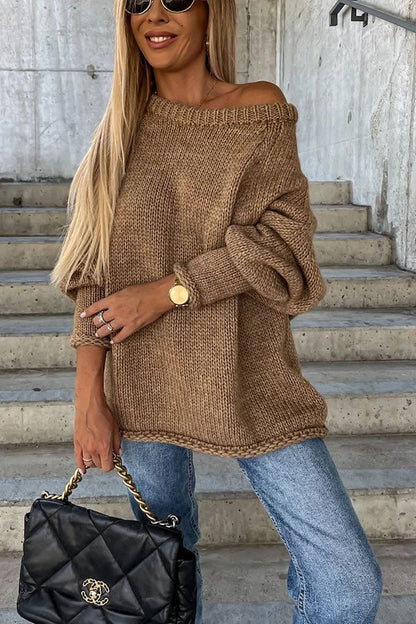Luisa - Loose off-shoulder soft warm sweater