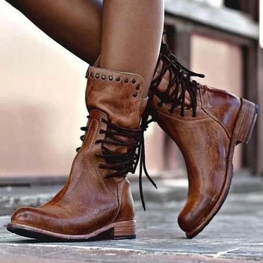 Seamus | Chic Lace-Up Leather Boots for Every Occasion | Elegant, Durable, Comfortable