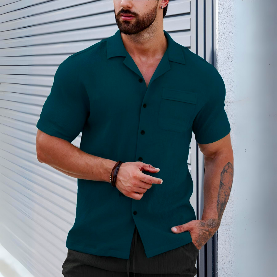 Ronan | Elegant Short-Sleeve Shirt for Gentlemen | Breathable, Stylish, Versatile