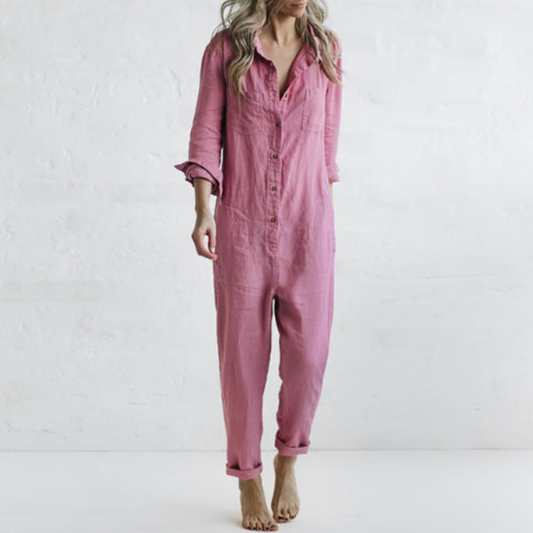 Elysian Grace | Women's Chic Tailored Jumpsuit | Elegant, Versatile, All-Day Comfort