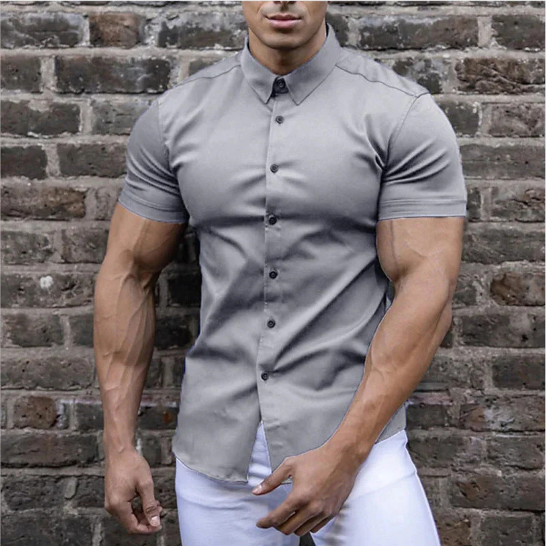 Fitzwilliam | Tailored Short Sleeve Shirt for Men | Slim Fit, Lightweight Elegance