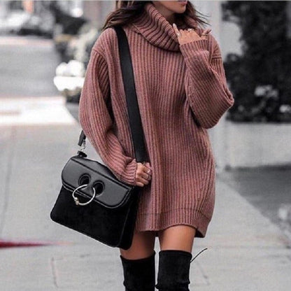 Beverley - Stylish thick knitted warm sweater dress