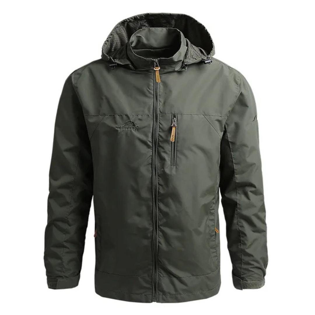 Emerald Crest | Men's Lightweight Rain Jacket | Stylish, Waterproof, Breathable