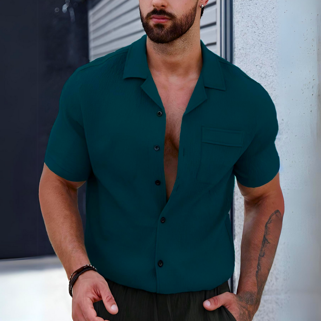 Ronan | Elegant Short-Sleeve Shirt for Gentlemen | Breathable, Stylish, Versatile