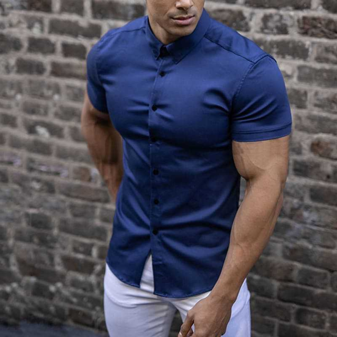 Fitzwilliam | Tailored Short Sleeve Shirt for Men | Slim Fit, Lightweight Elegance