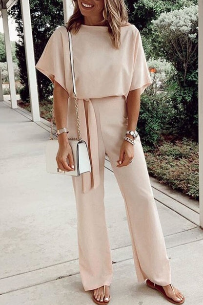Sylviana - Casual relaxed-fit straight-leg jumpsuit