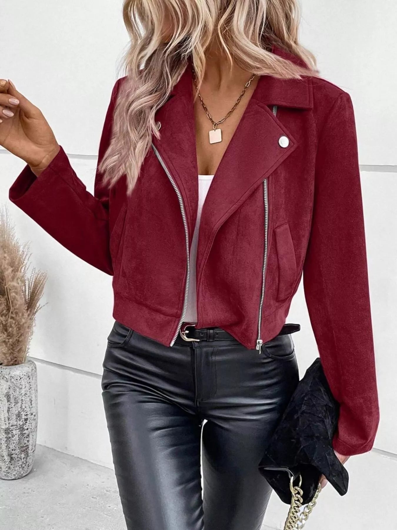 Gretta - Elegant versatile crop zipper jacket