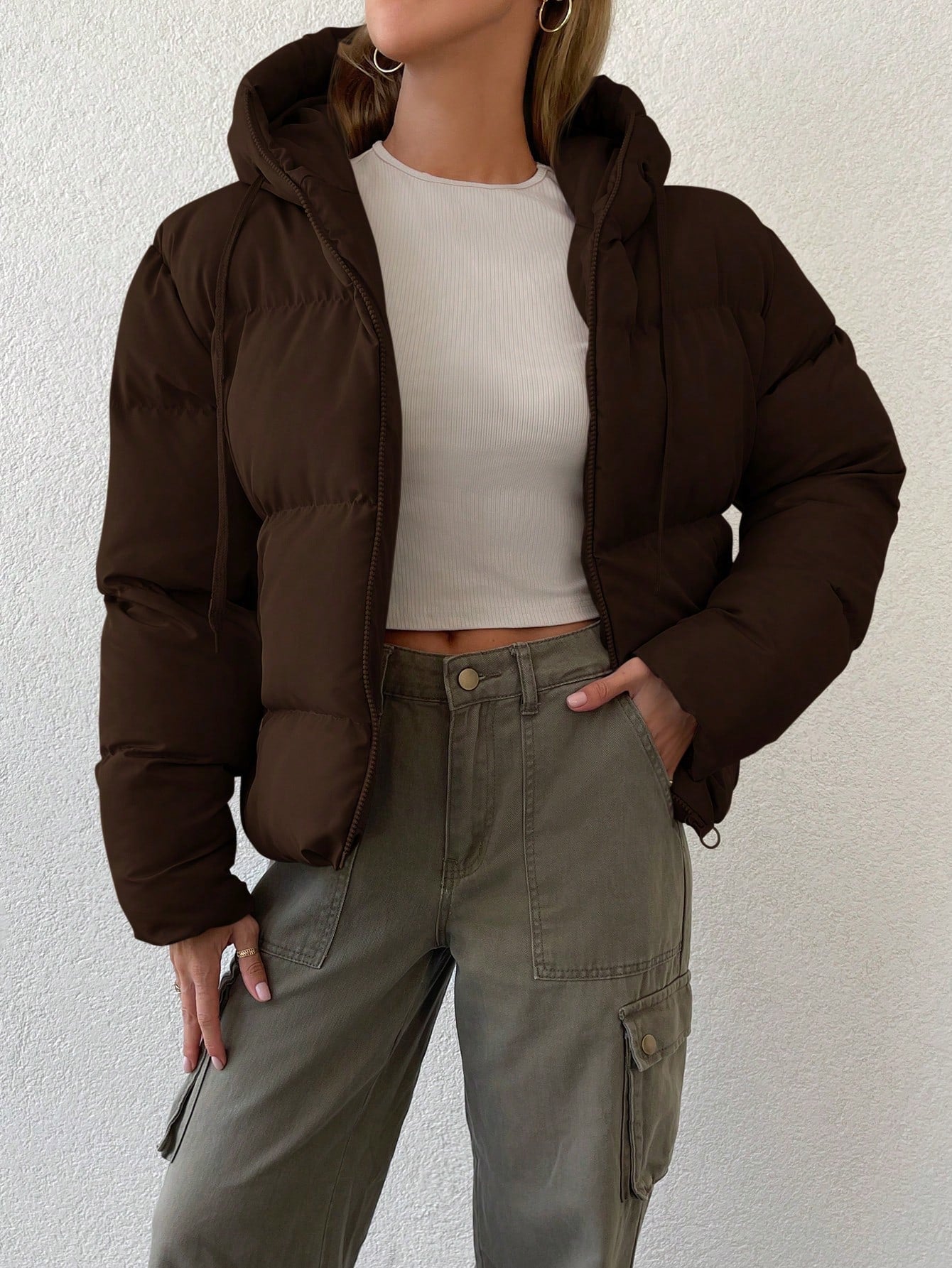 Shireen - Stylish padded warm hoodie jacket