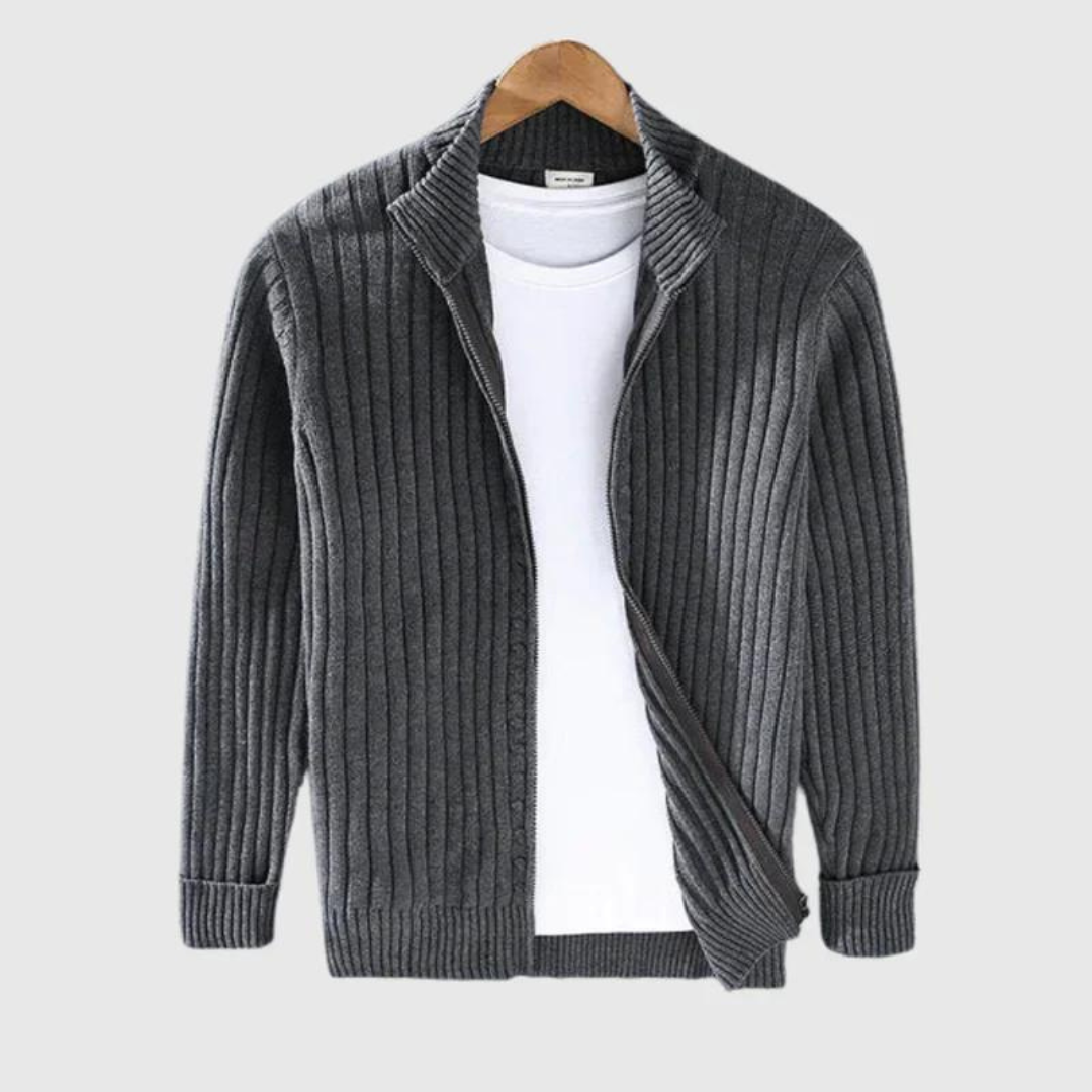 Cormac | Men's Stylish Zip-Up Cardigan | Warm, Versatile, Effortless Layering