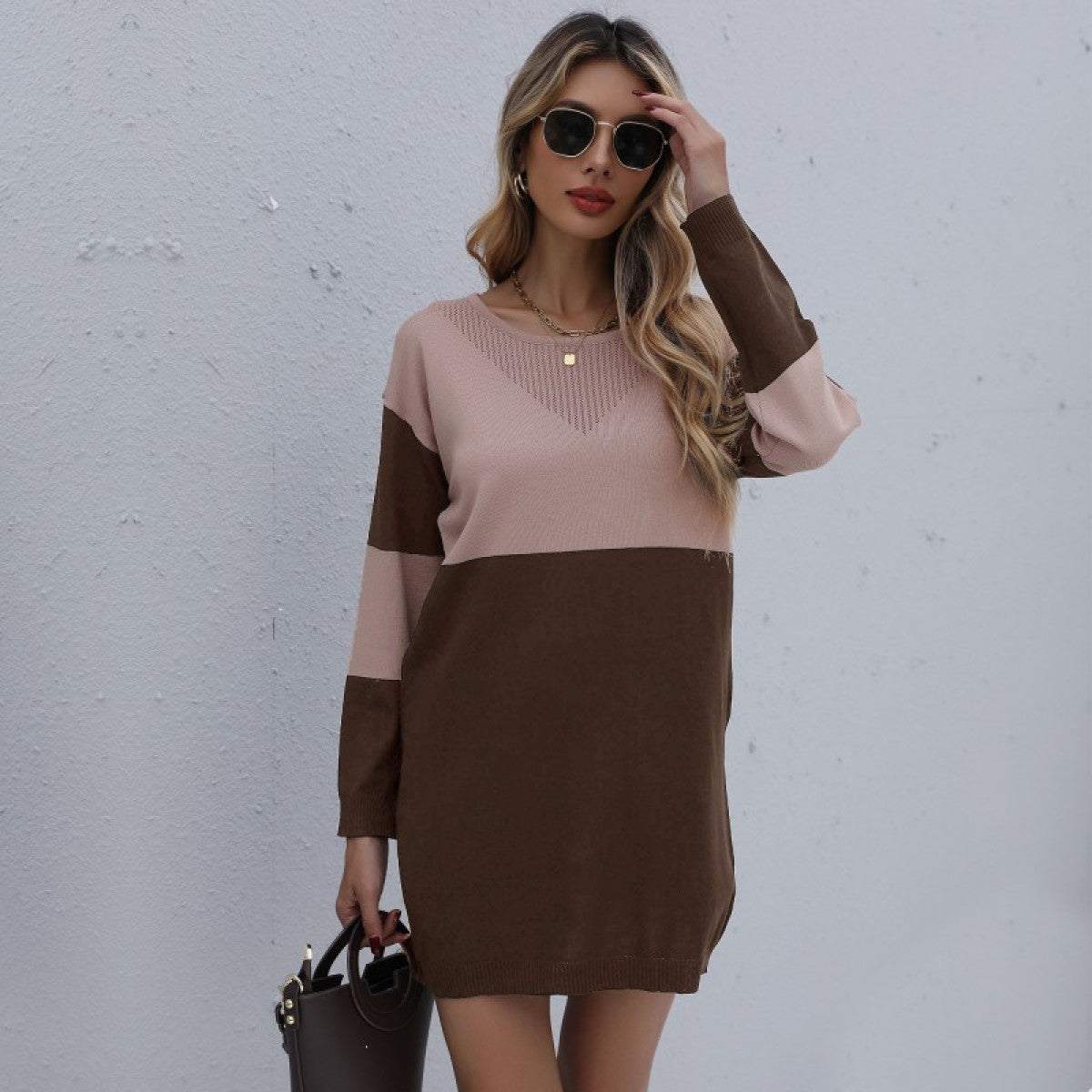 Zorah - Casual long sleeve sweater dress