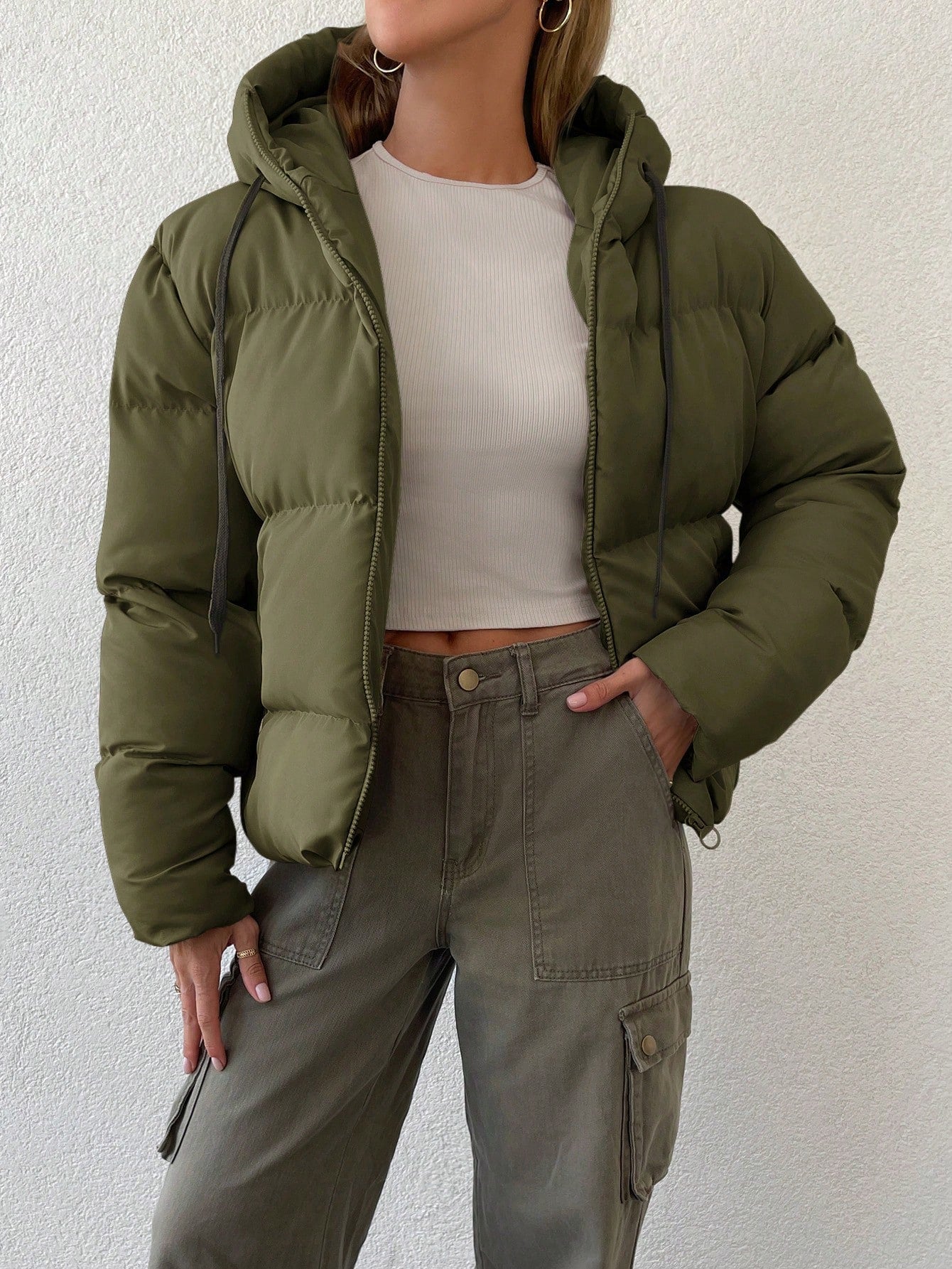 Shireen - Stylish padded warm hoodie jacket