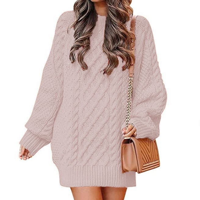 Bethany - Cozy cable knitted warm sweater dress