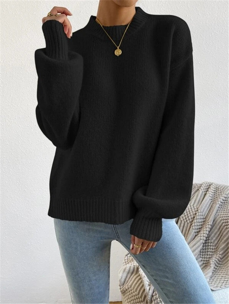 Ivory - Soft Loose-Fit Long-Sleeve Jumper