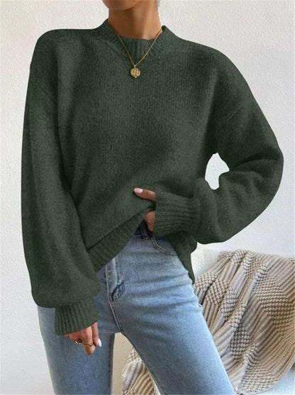 Ivory - Soft Loose-Fit Long-Sleeve Jumper