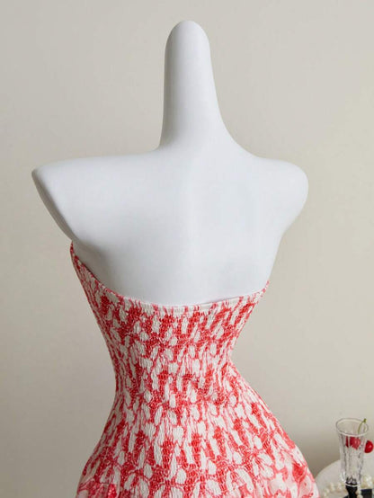 Women’s Summer Mini Smock Dress | Strapless, Ruffle
